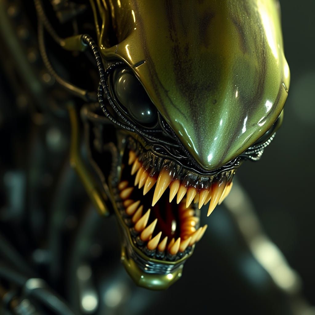 Ethereal Horror Alien in Hyperdetailed, Eerie Macro