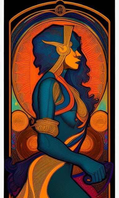 Miami Dolphins Angel Stained Glass Tarot Card
