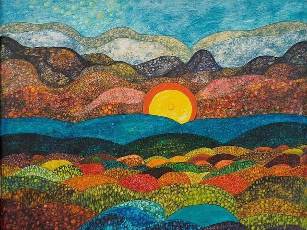 Whimsical Fairytale Landscape in Dreamlike Twilight