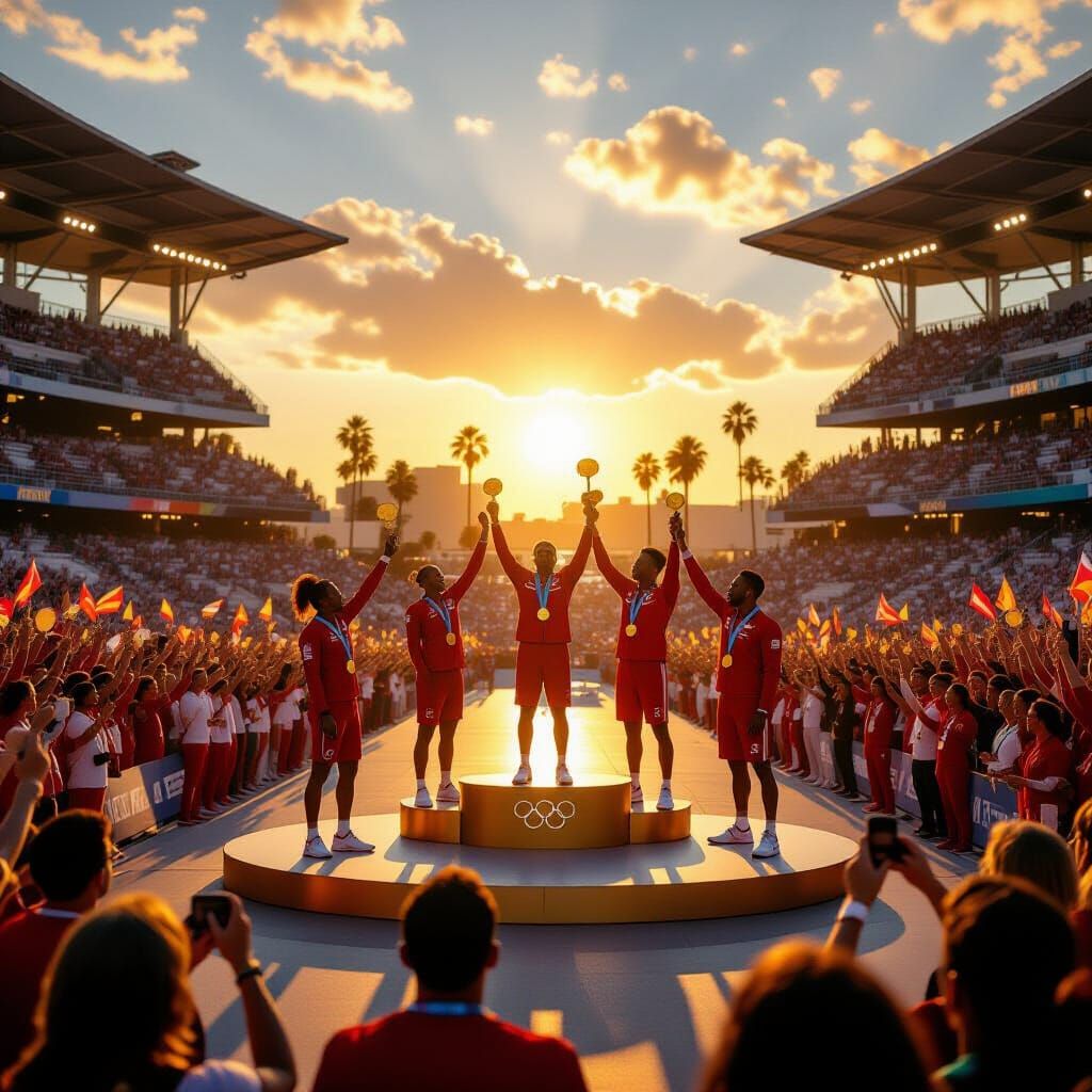 2028 LA Olympics: Thrilling Games, Crowds, and Medal Ceremon...