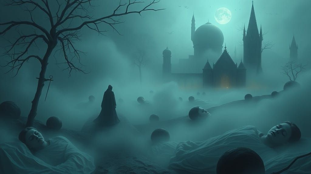 Time Traveler Contemplates Slumbering World in Dreamlike Lan...