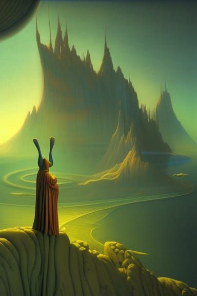 Mr. Spock's Surreal Dreamscape: A Matte Painting