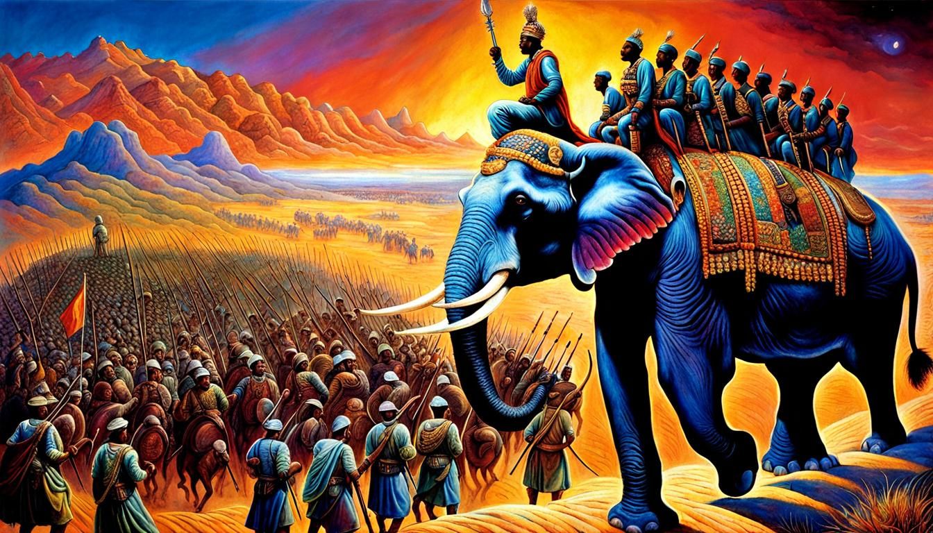Hannibal Crossing the Desert with His Army