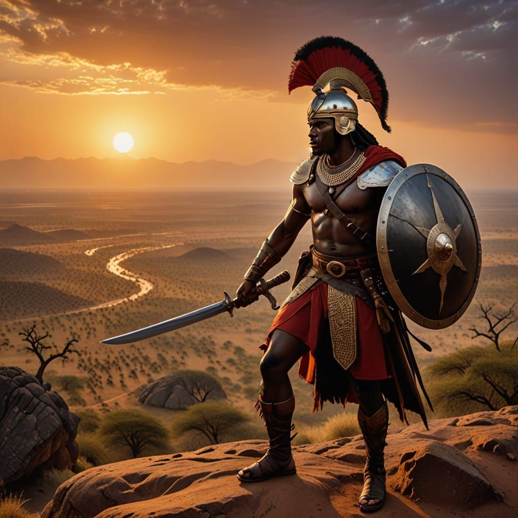 Savannah Warrior in Sunset Splendor