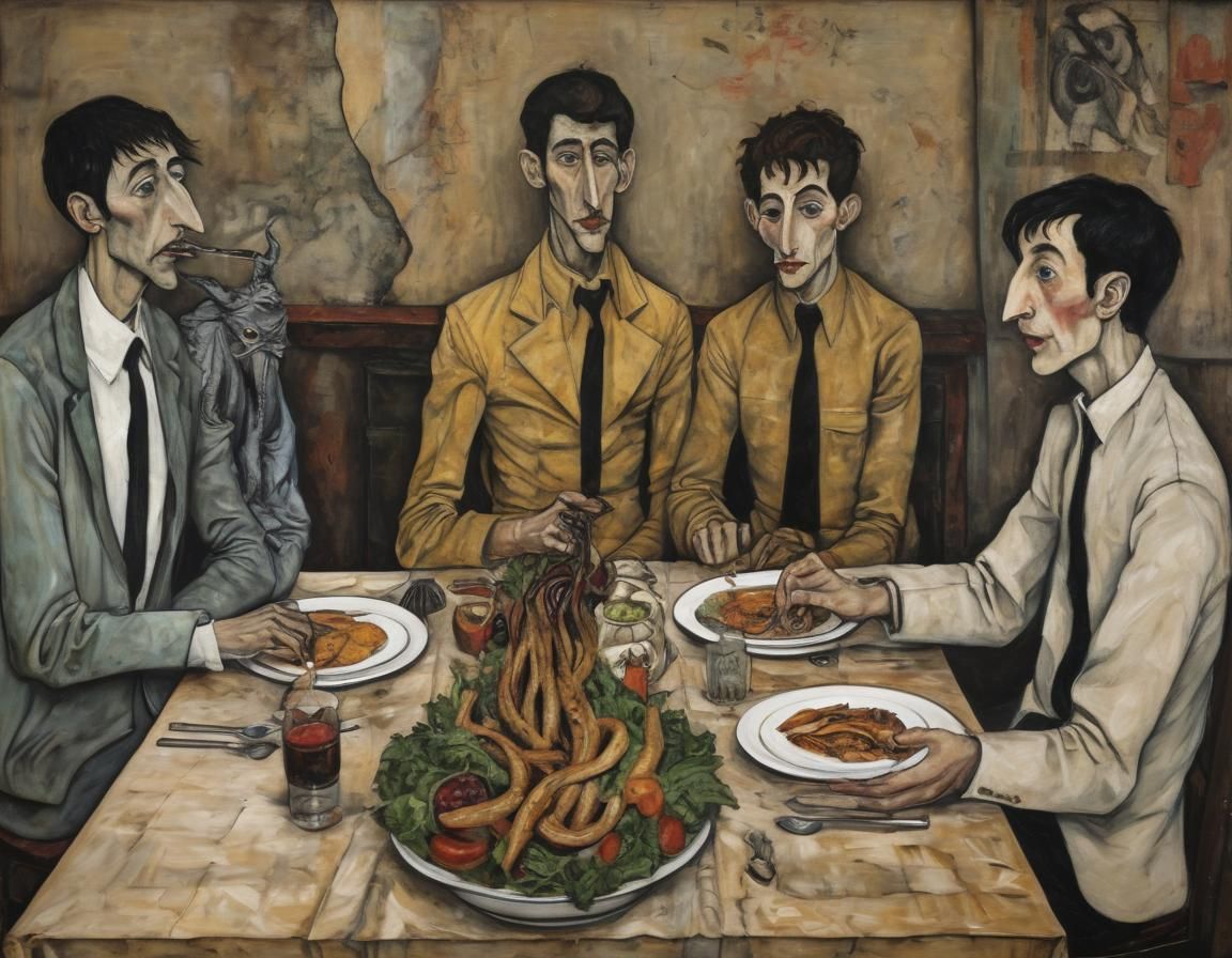 snake diner the beatles eating supersnakes with fries and sa...