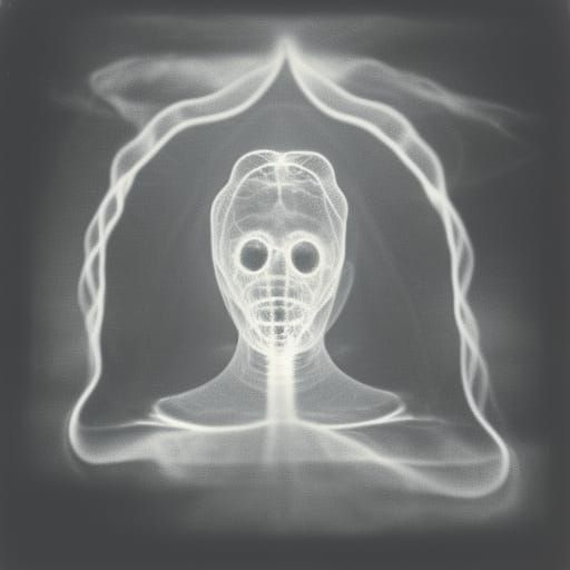 Ethereal Frightening Spirit in Daguerreotype Style