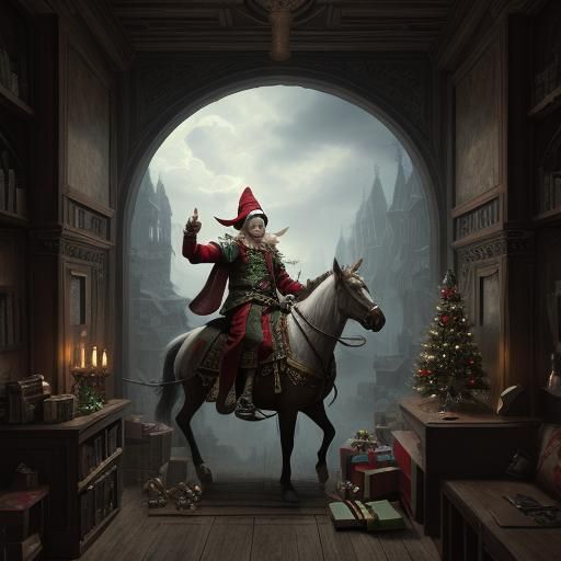 Cinematic Christmas Elf Digital Matte Painting
