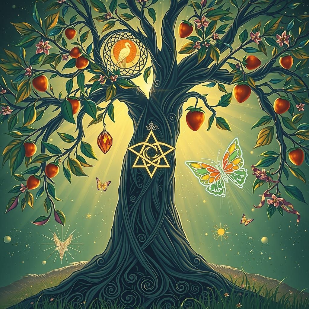 Glowing Tree of Life Radiates Cosmic Wisdom