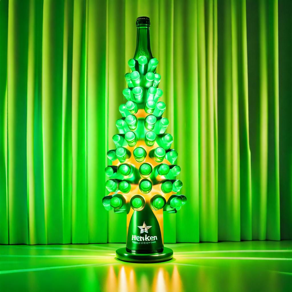 Heineken Christmas Tree in Art Deco Style