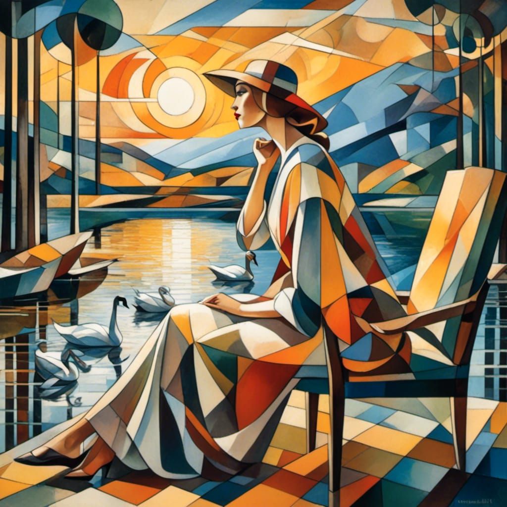 <lora:Cubist Style Drawing:1.0>