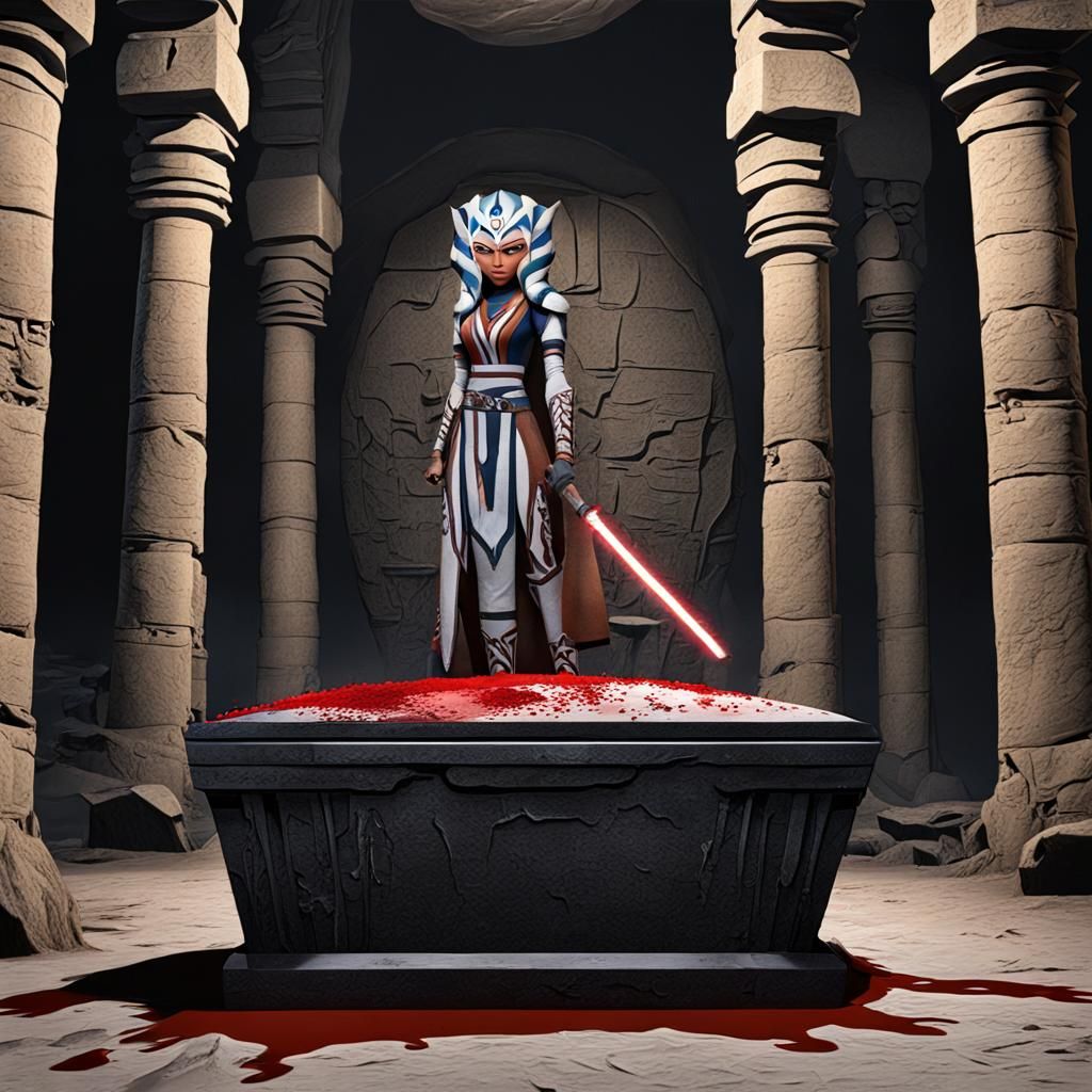 Ahsoka Tano Rises in Dark Fantasy Tomb