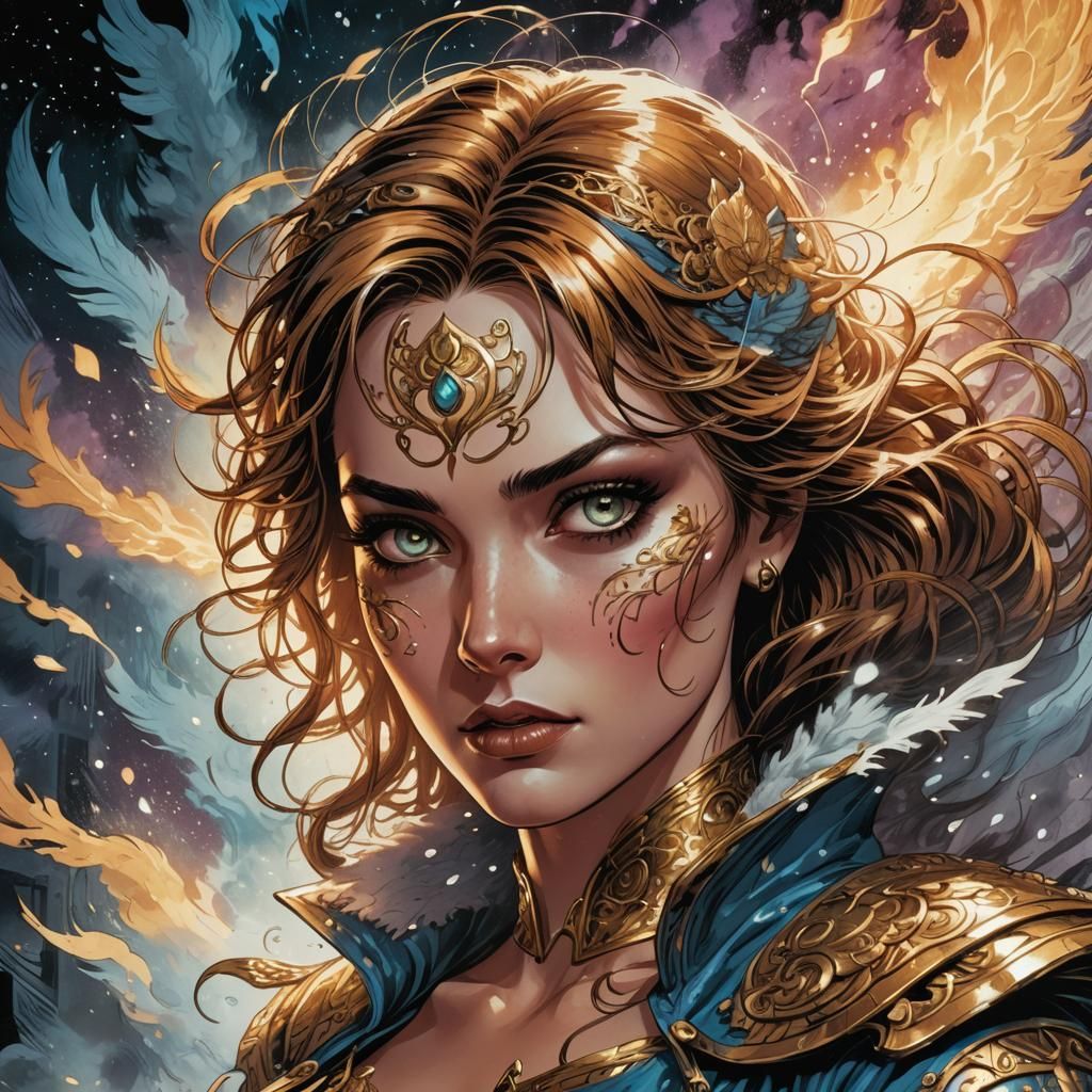 Glamorous Eyes Gleam with Magic in Comic Art