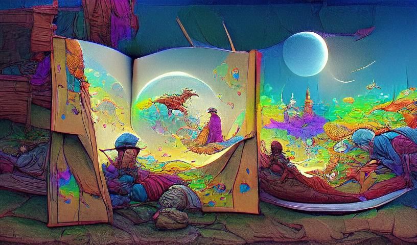 Moebius-Style Dream Storybook Illustration in 8k