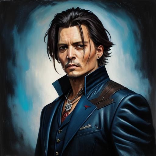 Johnny Depp as X-Men: Oil Painting Portrait