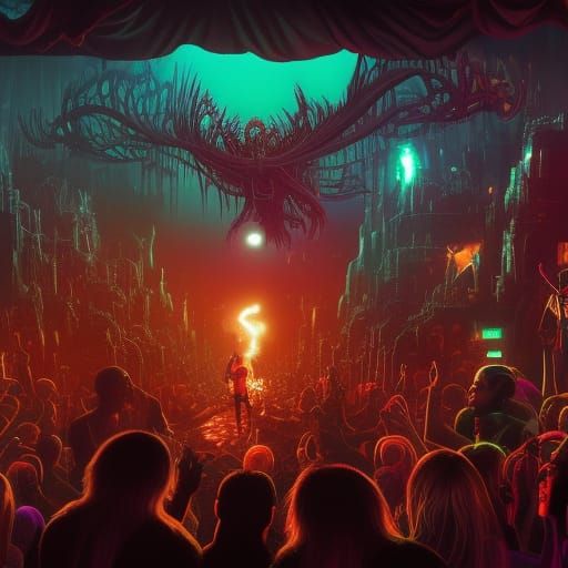 Lady Gaga and Black Eyed Peas Party in Comic Book Style