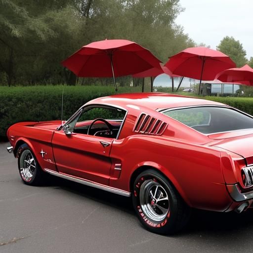 1965 Mustang Fastback in Candy Apple Red