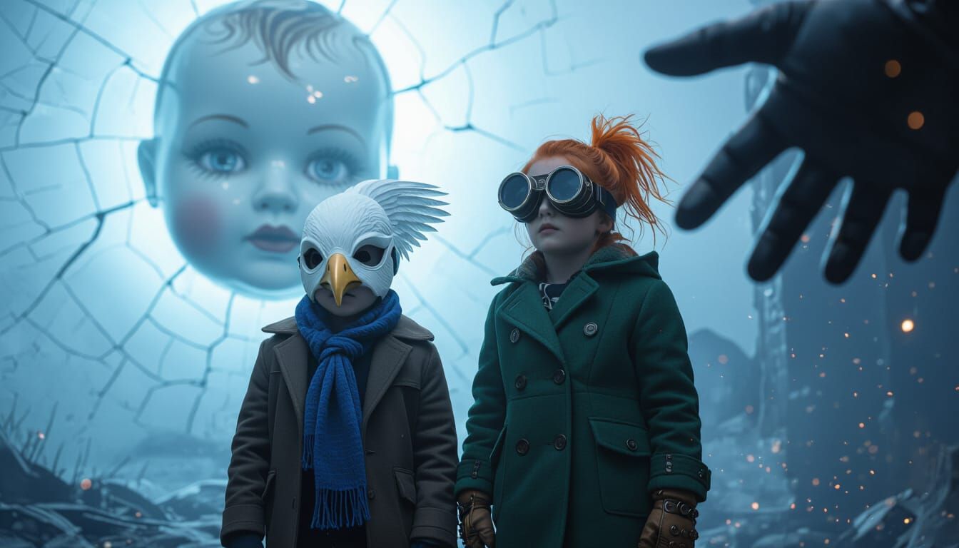 Eerie Duo in Dark Horror Fantasy Scene