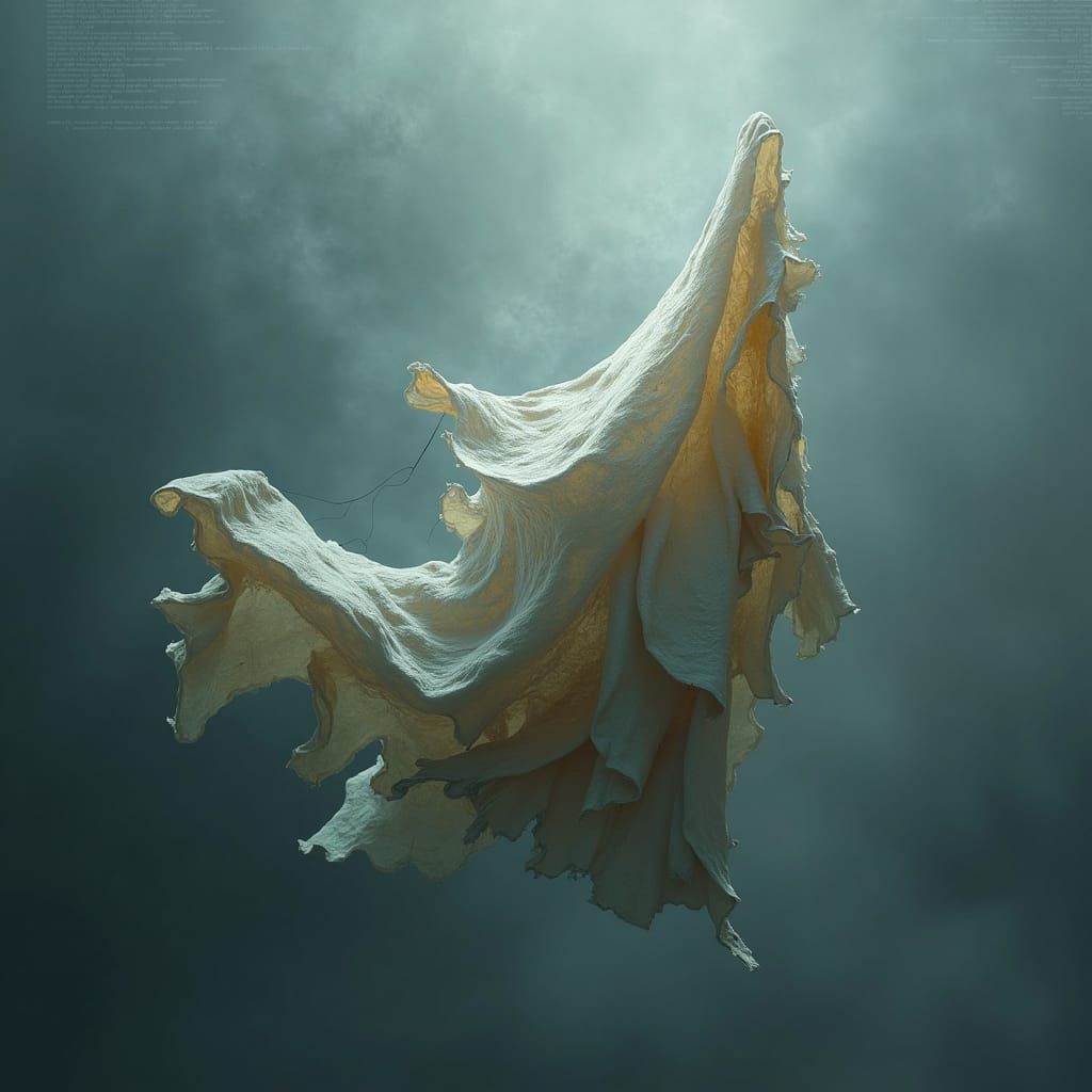 Dreamlike Dish-Rag in Futuristic Digital Art