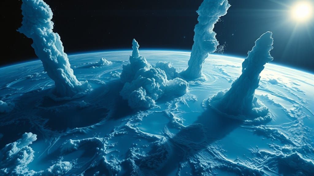 Global Cataclysm in Sapphire Hues