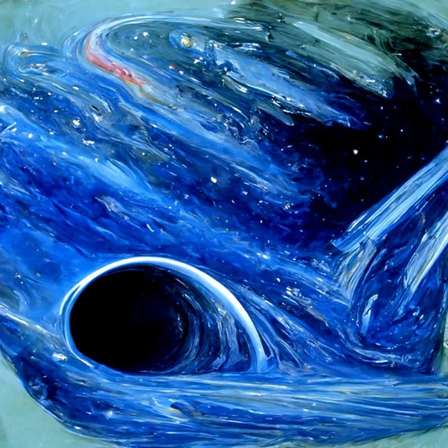 Roman Ship Enters Black Hole: Oil Painting