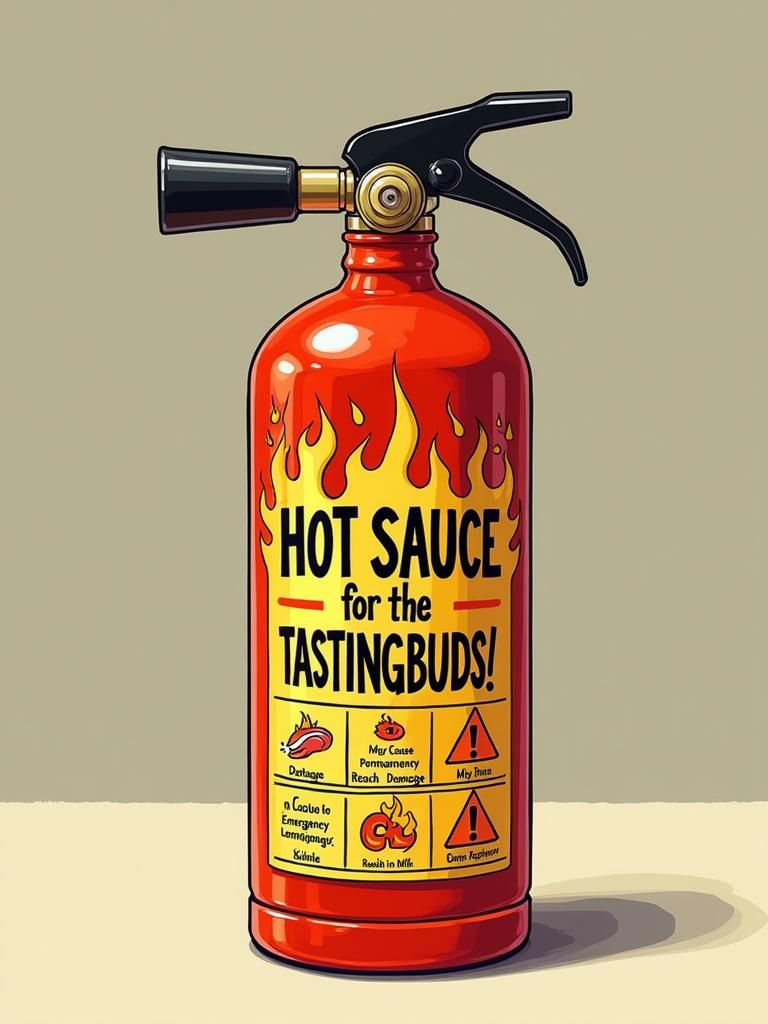 Hot Sauce Fire Extinguisher: Bold and Playful Design