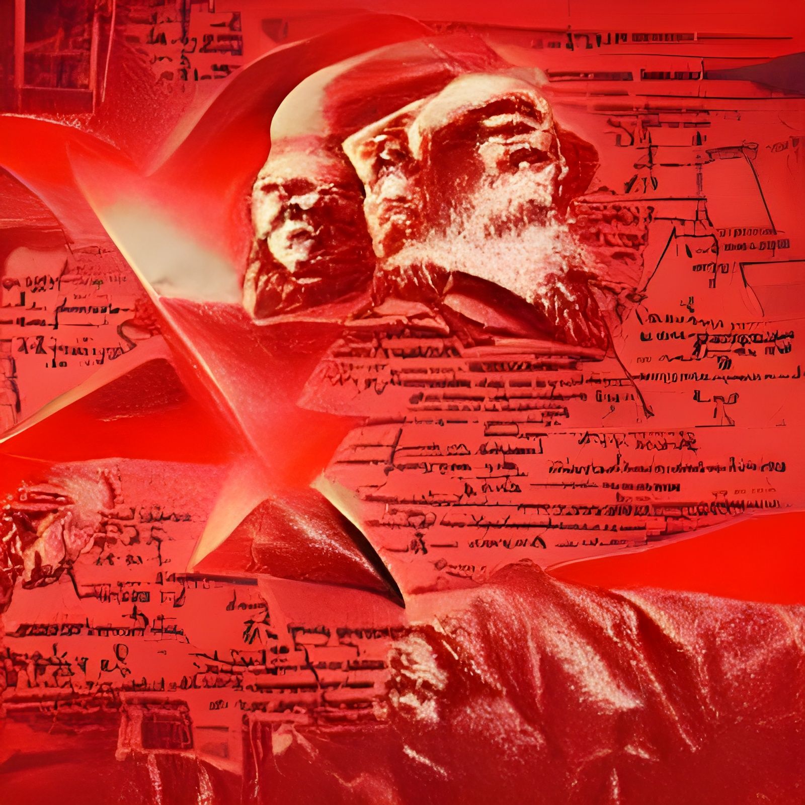 Hammer and Sickle in Constructivist Style
