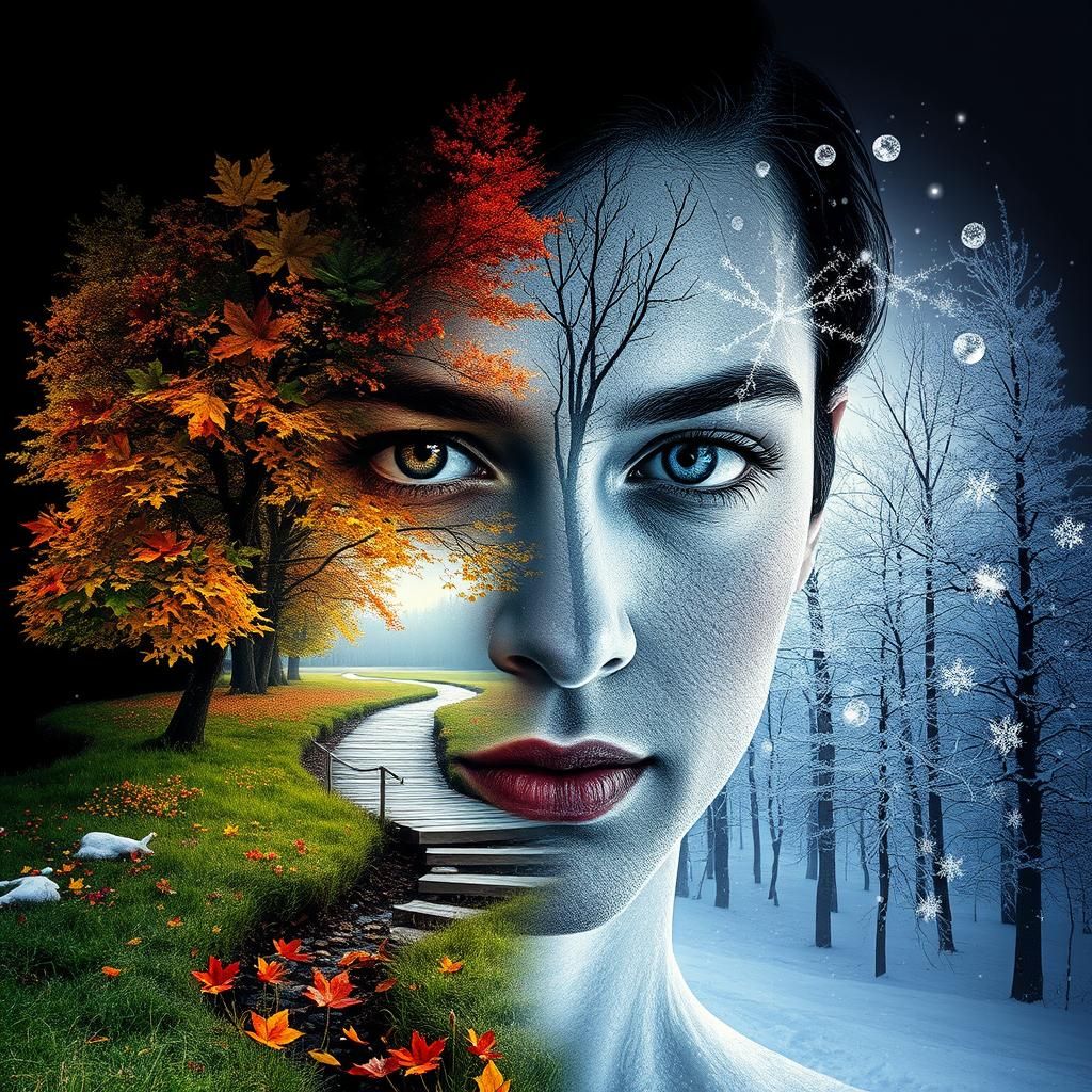 Seasonal Transition in Double Exposure Effect