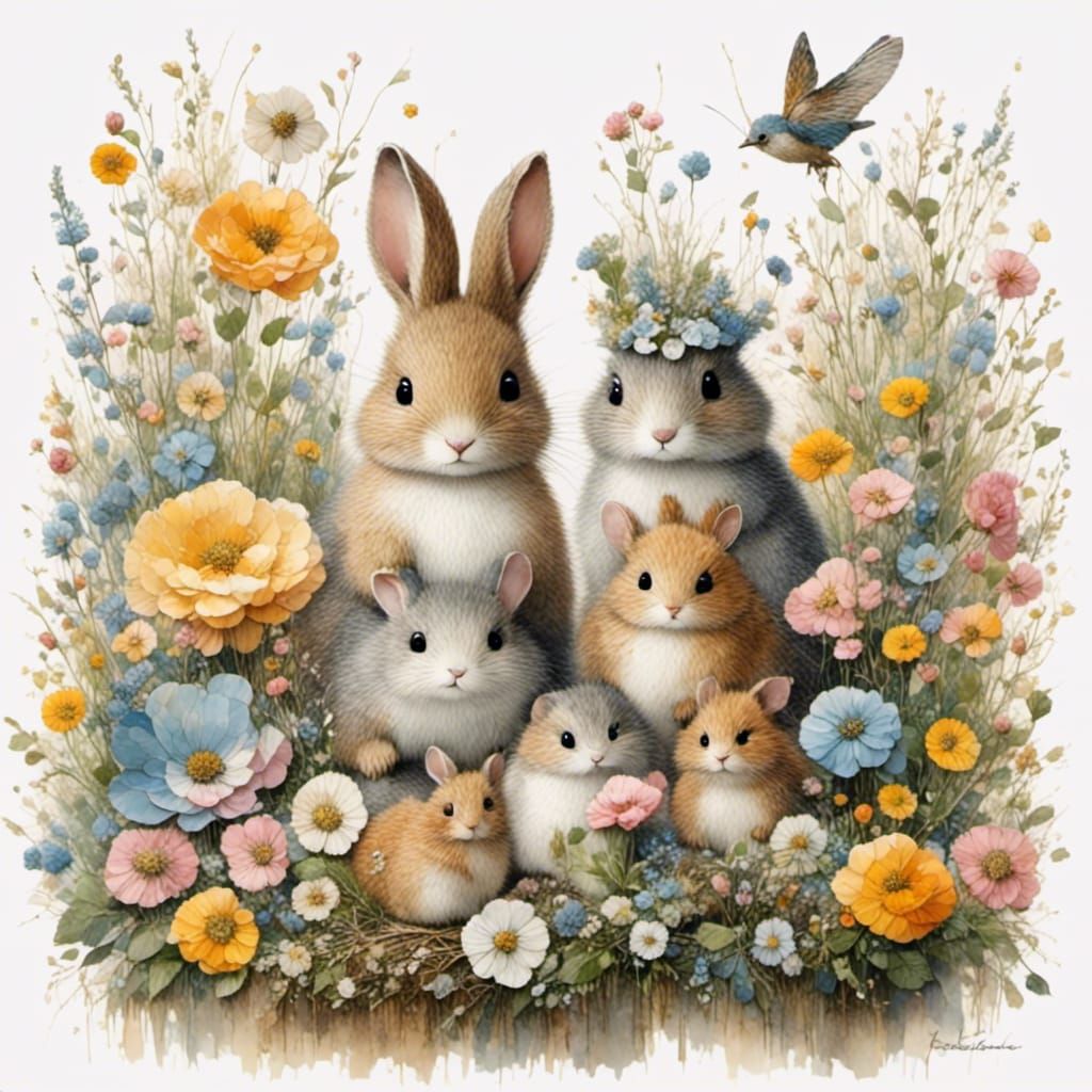 Whimsical English Garden in Beatrix Potter Style