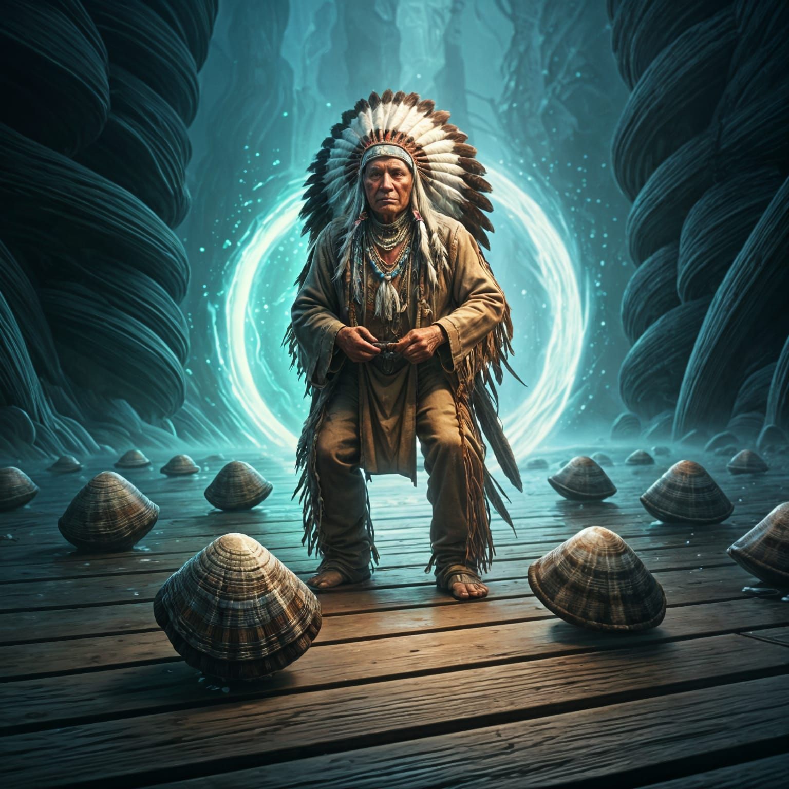 Native American Elder Teaches Clams to Dance