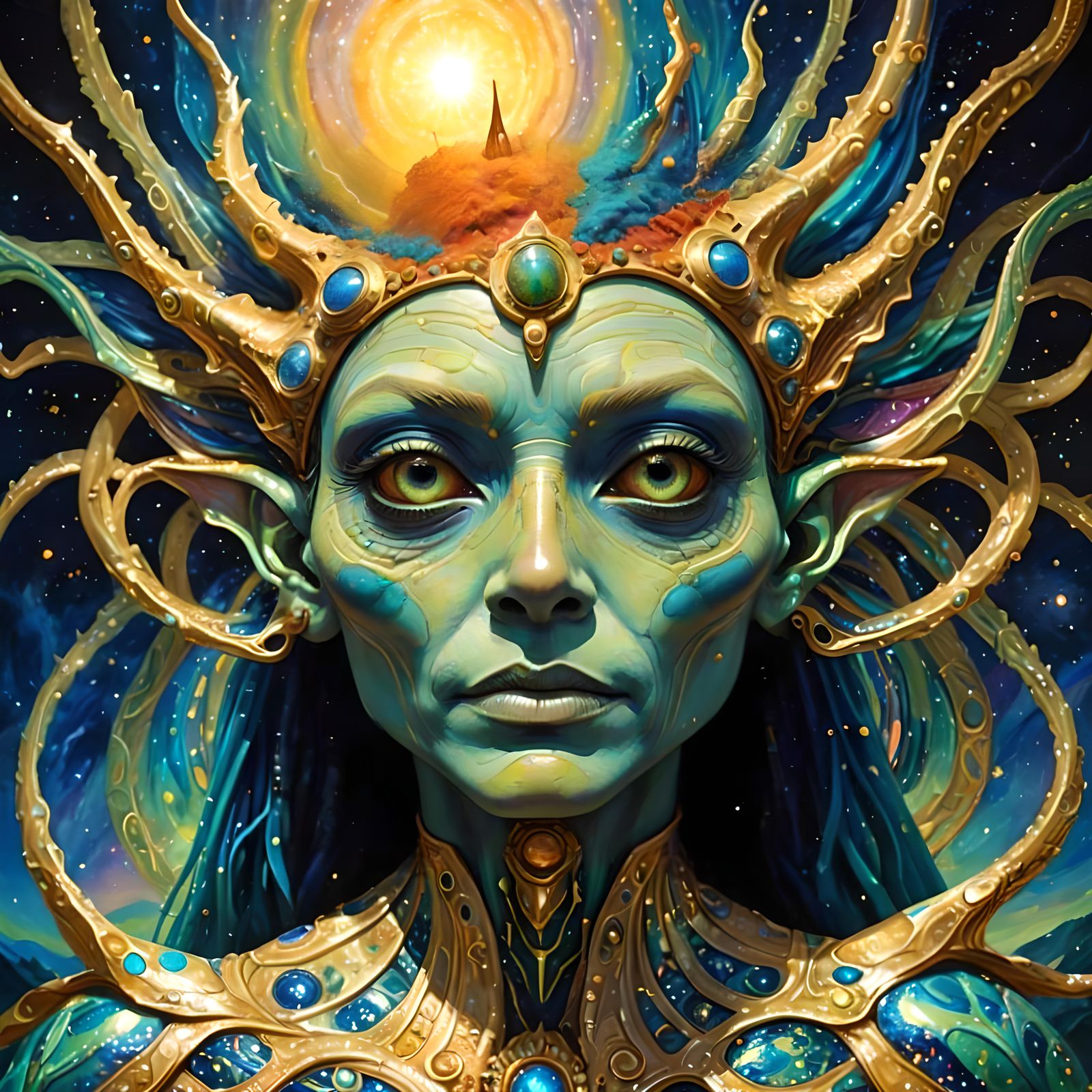 Exobiotic Representative at Galactic Counsel in Regalia