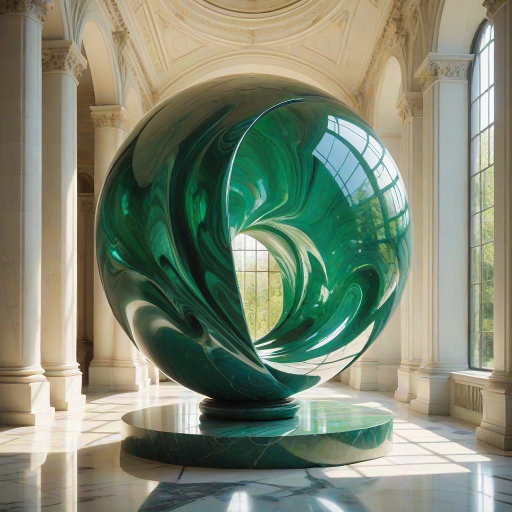 Cosmic Sculpture in Iridescent Harmony