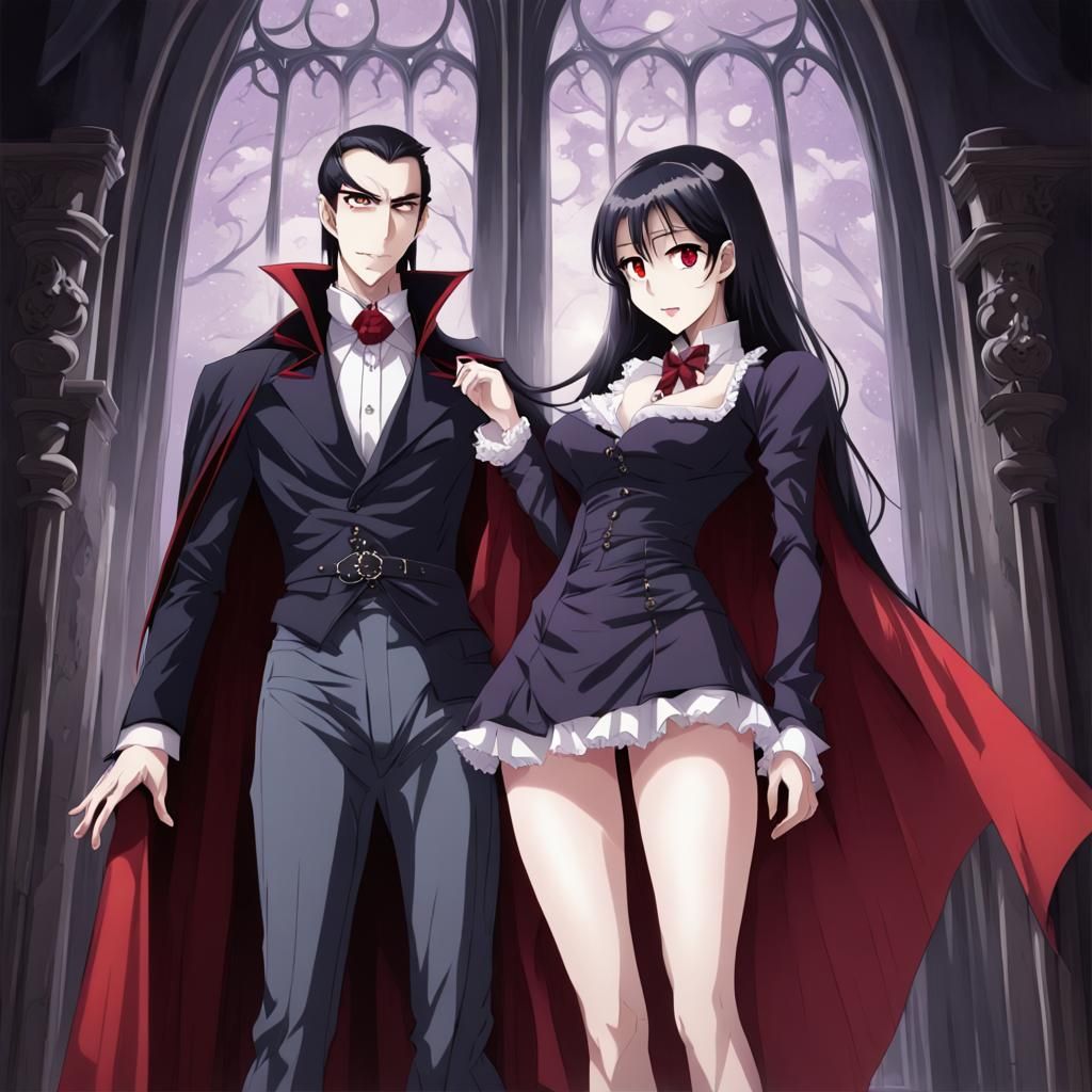 Dracula's Wife in Anime Style Being Admired