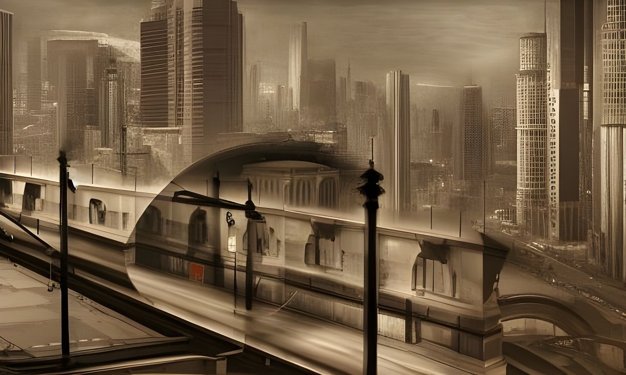 Architectural Cityscape Inspired by Multiple Artists