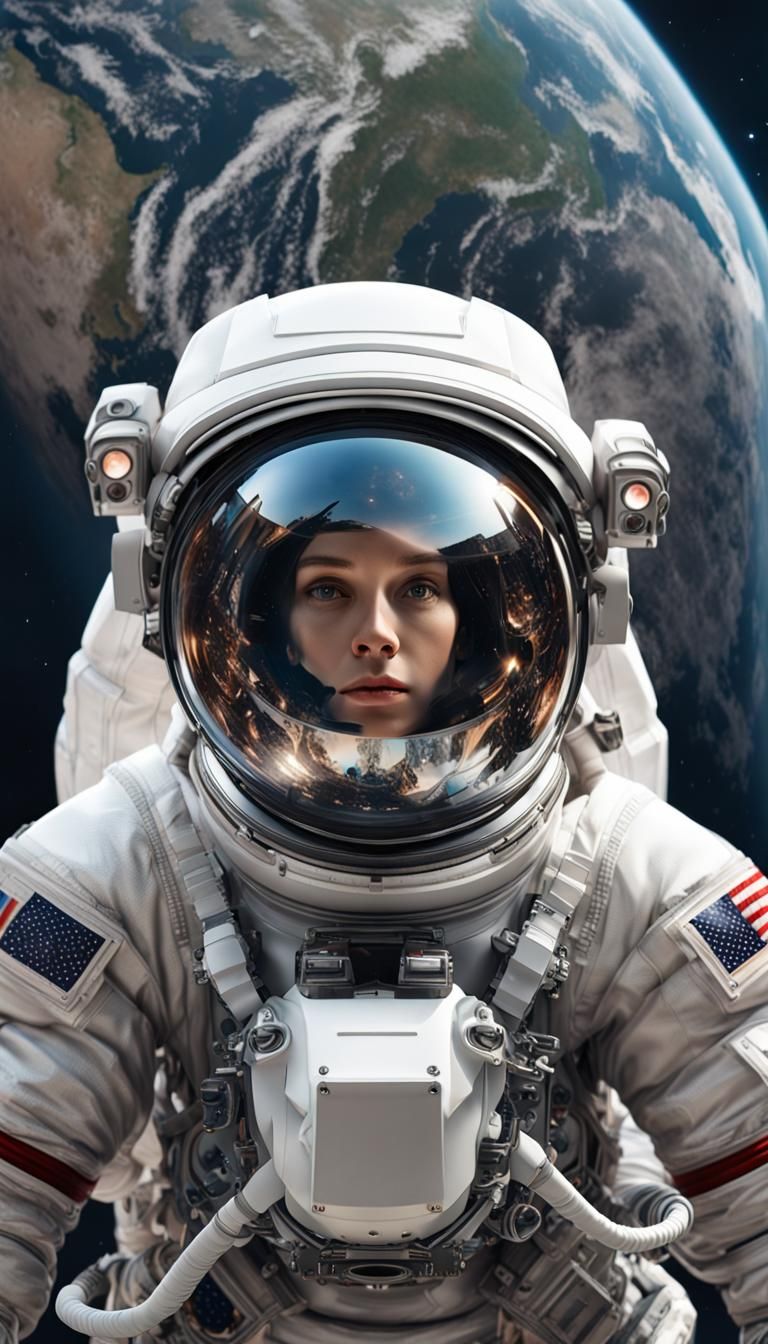 Sad Astronaut Watches Earth From Alien Planet