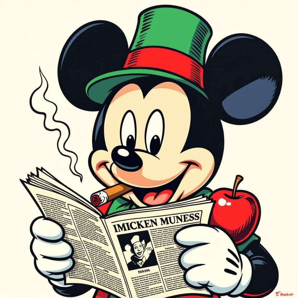 Mickey Mouse as Pop Art Comic Character