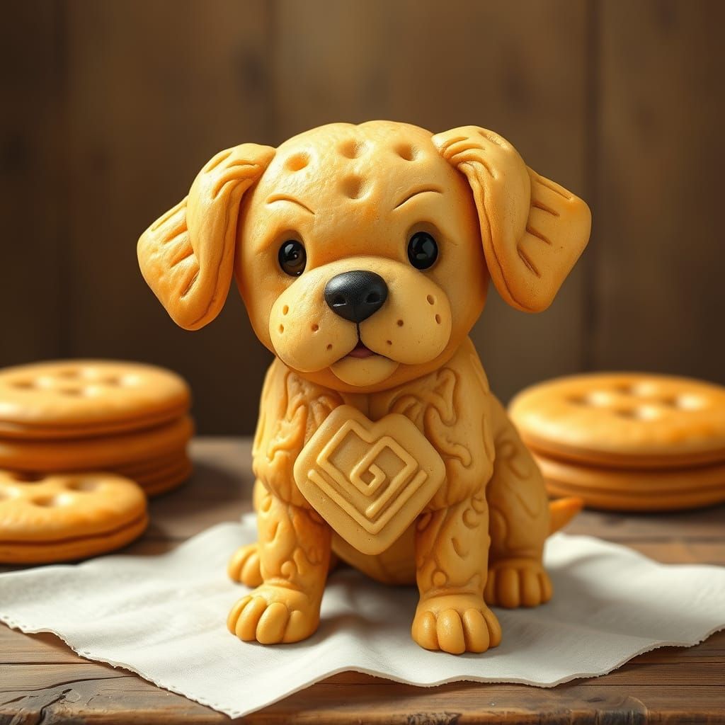 Biscuit Dog in Beatrix Potter Style