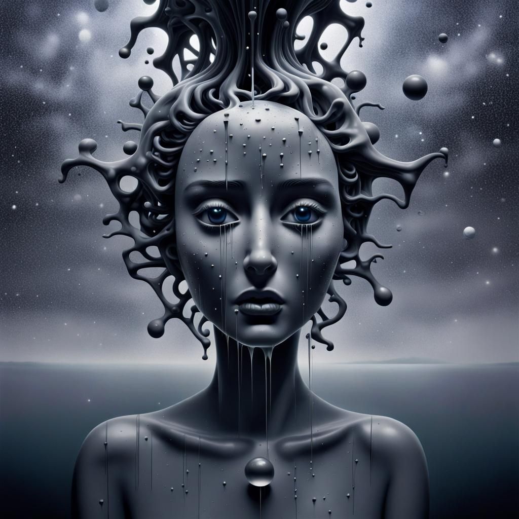 Surreal Dissolving Dreamscape in Kafkaesque Style