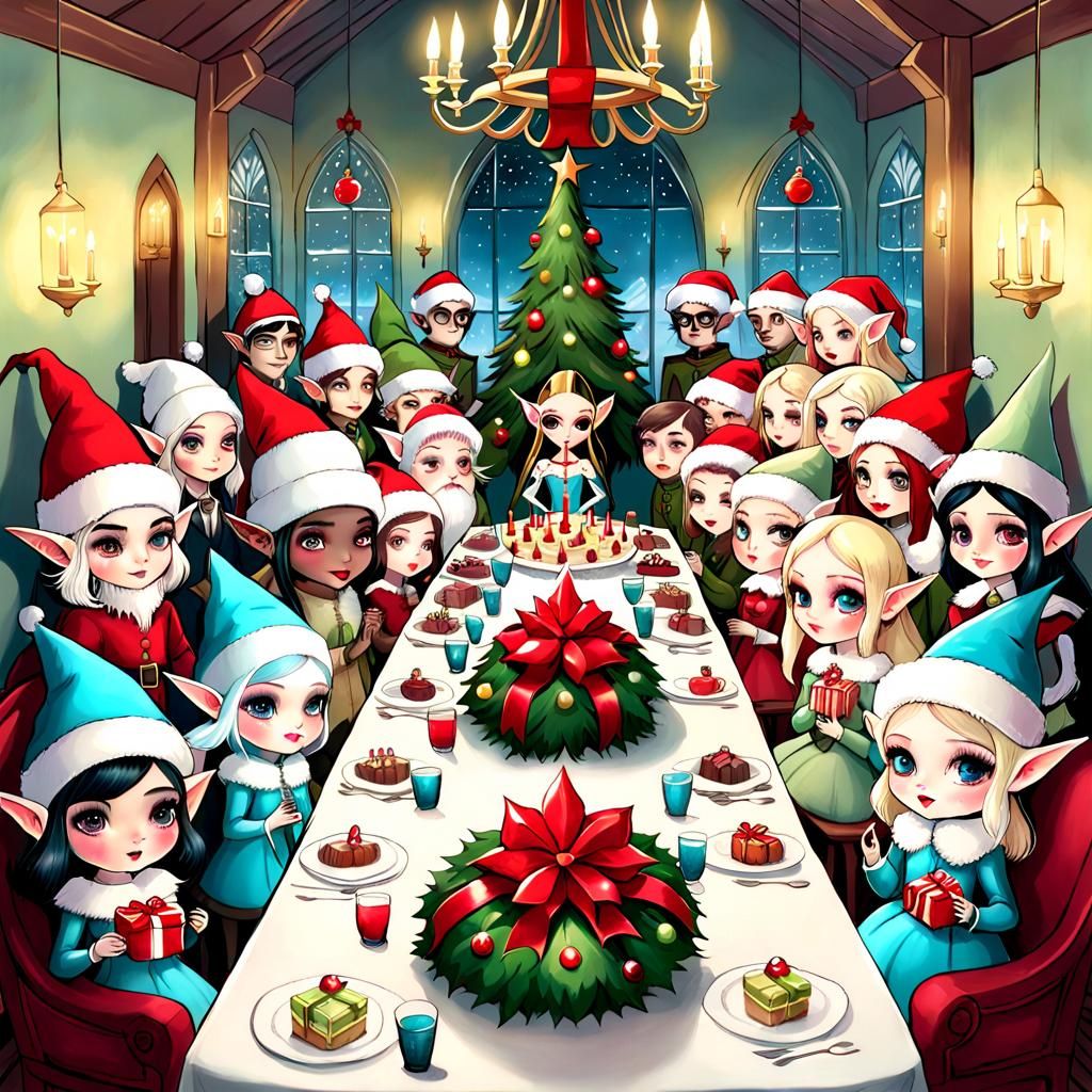 Elven Christmas Party at the North Pole