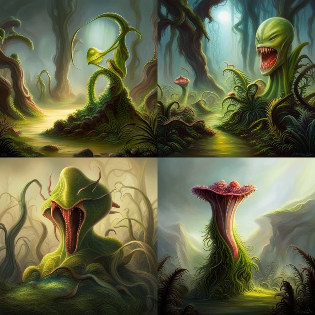 Alien Carnivorous Plant on Alien Planet