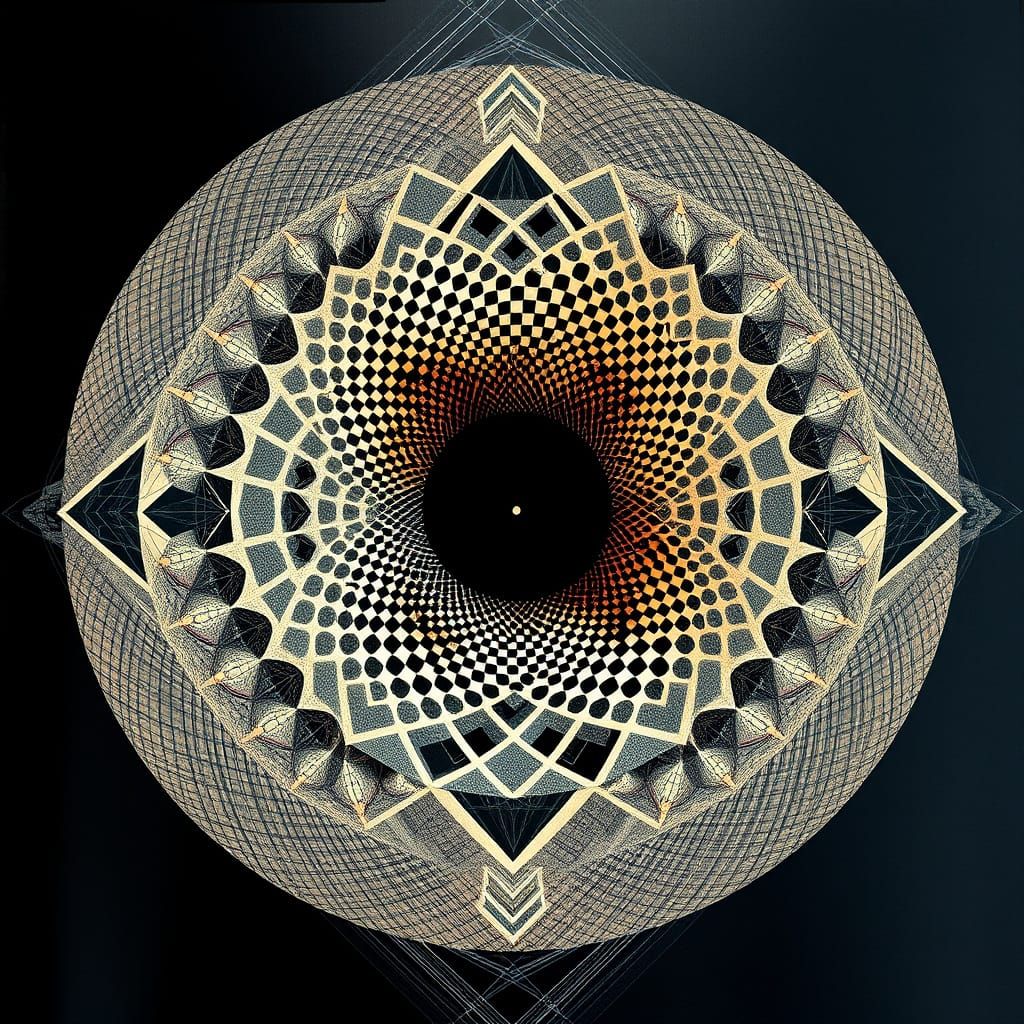 Mind-Bending Optical Illusion in Surreal Style