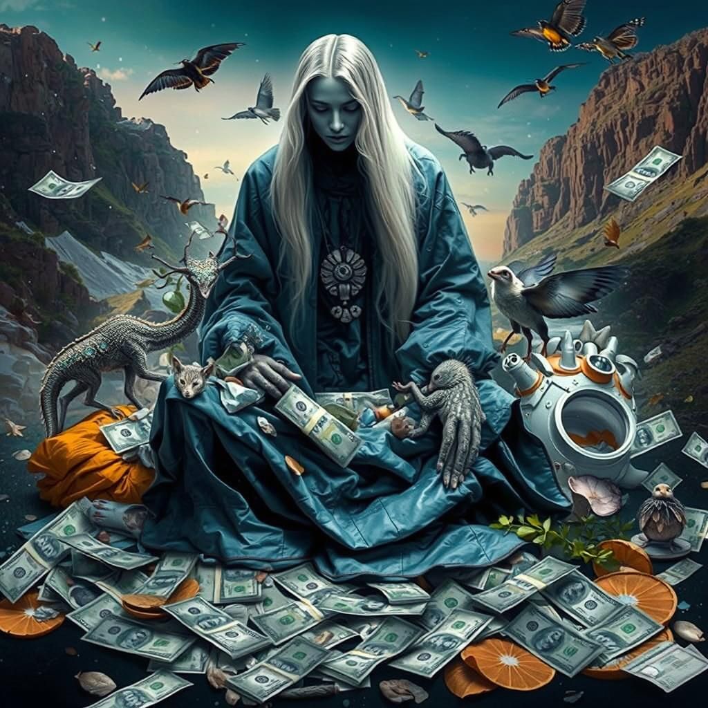 Garbage and Gold: Digital Art Collage in 8K