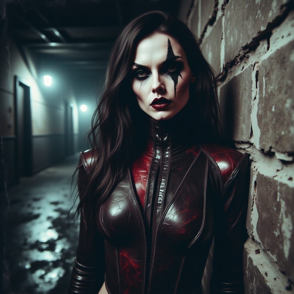 Vampire Queen in Dark Alley, Film Noir Style