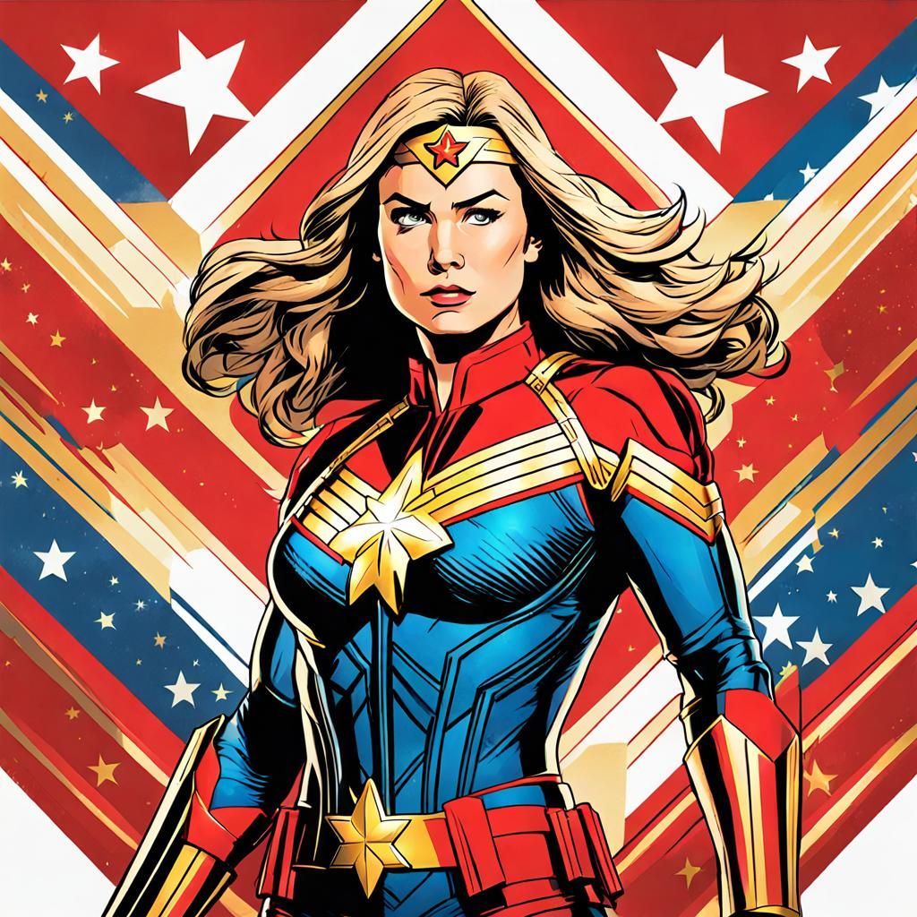 Wonder Woman and Captain Marvel Hybrid