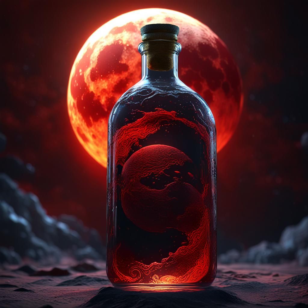 Bloody Moon in a Bottle: Fantasy Concept Art