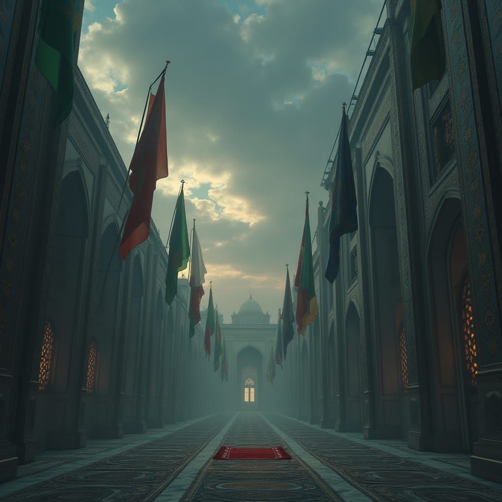 Deserted Cityscape in a Muslim Country