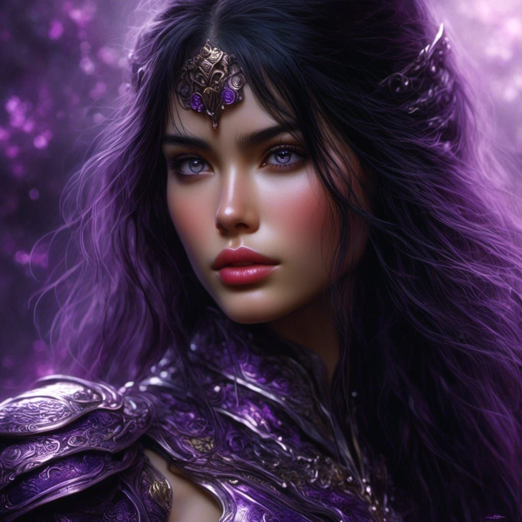 Bioluminescent Warrior in Hi-Tech Armor