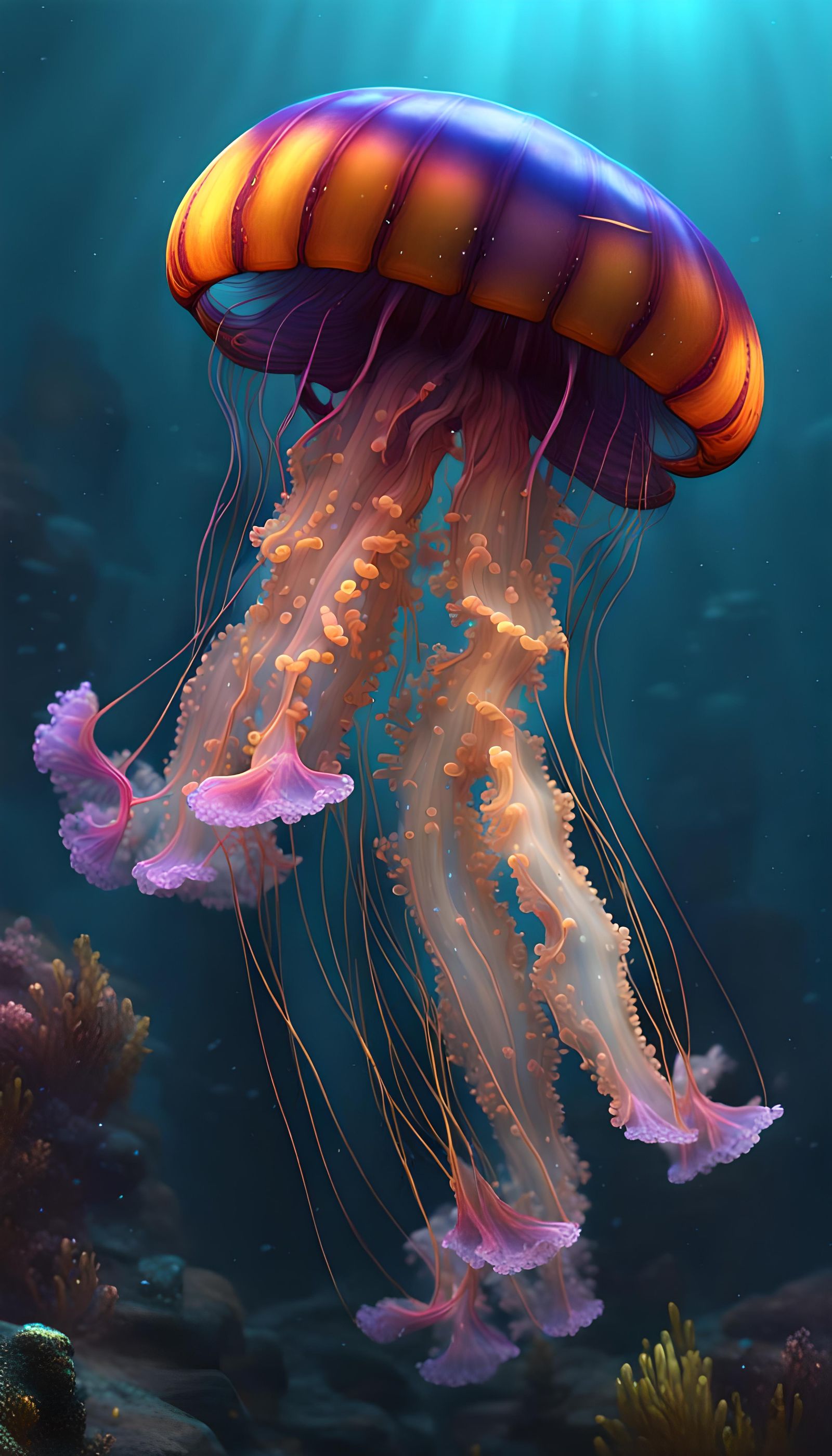 Enchanting Butterfly Jellyfish in a Fantastical Ocean
