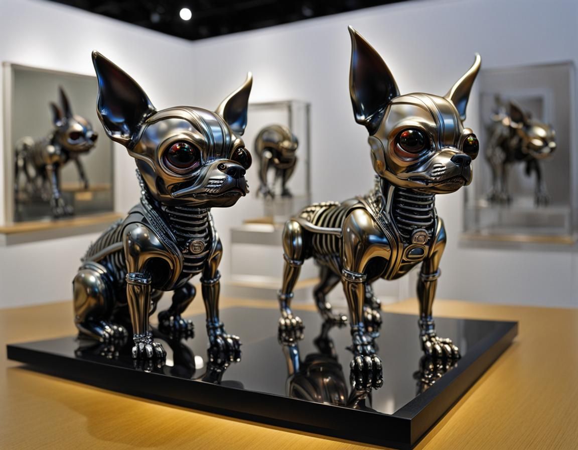 Chihuahua Movie Monster Toys in Museum Display