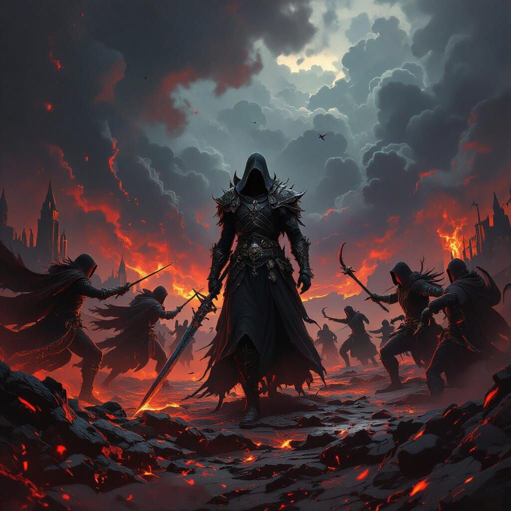 Warlocks and Rogues Battle Under Demonic Skies