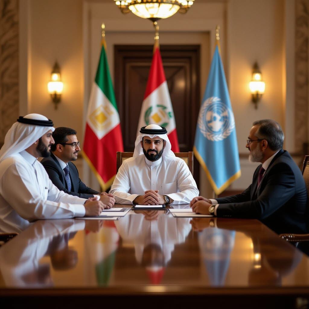 Middle Eastern Peace Negotiation in Photojournalistic Style